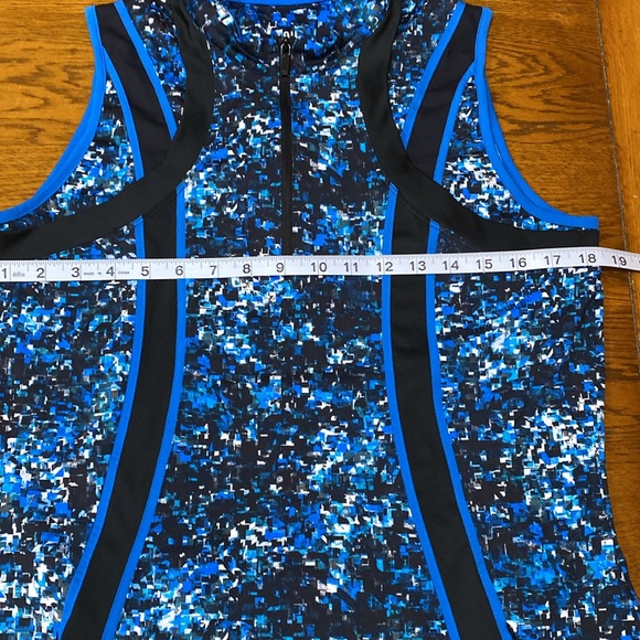 Tail Golf Dress Size Medium White Label Sleeveless 1/4 Zip Royal Blue/Black - Picture 7 of 11